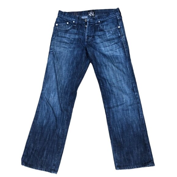 Vintage Rock & Republic Studded Embroidered Jeans Size 32 FLOYD Blue - Picture 4 of 6